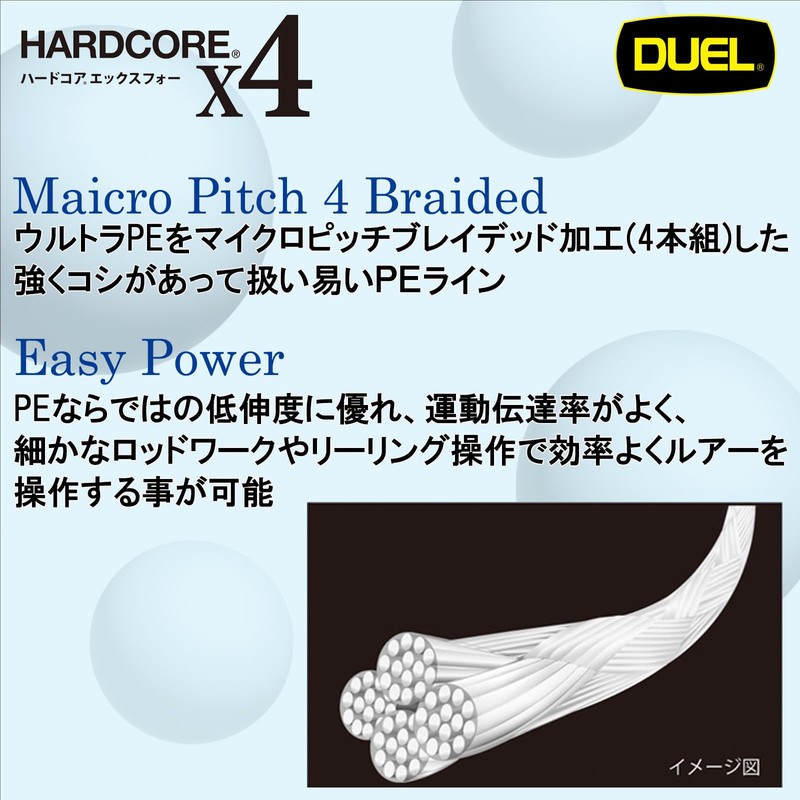 Duel H3284 Hardcore PE Line No. 0.6 HARDCORE X4 Squigging