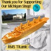 GoldenTanic Titanic Bath Boat And Pool Toy, Titanic Model Titanic