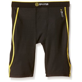Skins Youth A200 Compression Running Shorts Black Black/yellow Size:M