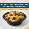 Cuisine Black Plastic Bowls - 12oz. (Pack of 100) Durable