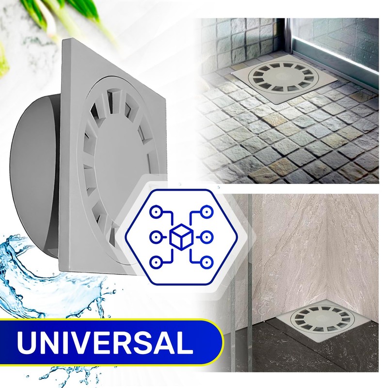 Floor Drain 100 x 100 mm Vertical with Square Grid