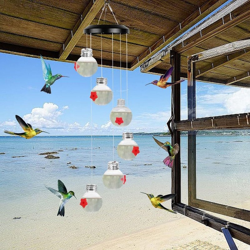 Dpaaoyer Bird Feeders, Wind Chimes Bird Feeders, Outdoors Hanging Ant