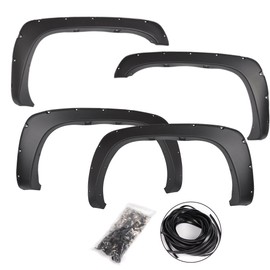 VRracing for Chevy Silverado 1999-2007 1500/2500/3500HD 99-06 for GMC Sierra 1500/2500/3500HD Pickup Pocket Rivet Bolt-On Style Wheel Fender Flares