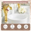 Cinwiny Swan Faucet Bathroom Sink Faucet Polished Gold Swan Shaped