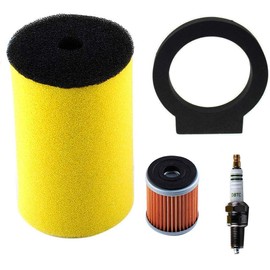 Supermotorparts 1YW-14451-00-00 Air Oil Filter for Yamaha Timberwolf 250 Big Bear 350 Moto-4 250 350 Kodiak 400 Big Bear 350 Big Bear 4x4 1987-1999 with Spark Plug