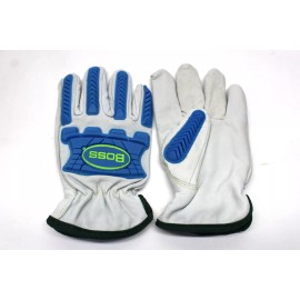 PIP Boss 9120 Sheepskin Leather Gloves ANSI A4 Cut Resistance Impact Size/M