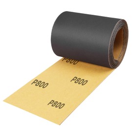 Shineboc Sandpaper Roll Grit 800, 93 mm x 10 m Sanding Cloth Roll for Hand Sanders for Wood Metal, Material Silicon Carbide, Black