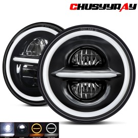 CHUSYYRAY For Nissan Patrol Y60 7 inch Round LED Headlight 12v High Low Beam super bright