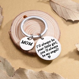 Mothers Day Gifts Mum Keychain Father's Day Gift Dad Gift from Daughter Mom Daughter Jewellery Gifts for Birthday Christmas (MOM)