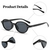 LJCZKA Oval Retro Sunglasses Women Men 90s Vintage Round Sunglasses