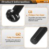 sourcing map 20Pcs M6x20mm Threaded Nylon Phillips Cross Pan Head