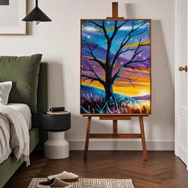 Qoosea Paint by Numbers Kit for Adult : The Tree of Life DlY Paint by Number for Adults with Frame Painting Kit for Beginners Adults Fun Number Painting Art for Home Decor Relaxing Hobby Gift ldea