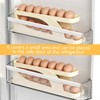 Pack of 2 Egg Holders Fridge, Space-Saving Rolling Egg Dispenser,