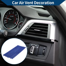 Hihaha Air Vent Decoration Strip/for All Straight Air Vent Outlet for Car Interior Air Vent Decoration Strip/Durable PVC, Rhinestones / 10 Pcs Blue