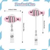 Pink Fish Badge Reel,Fun Acrylic Badge for ID Card,Cute Telescoping