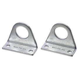 Air Cylinder Rod Clevis 2pcs 2 Bolt Holes Cylinder Connecting Silver Mounting Bracket Durable Metal Pneumatic Parts