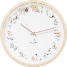 Tees Factory MO-5520472BE Moomin Icon Wall Clock Beige φ12.0 x D1.7 inches (304 x 44 mm)