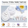 MIZHSE Solid Builder Gel, Aurora White 3D Gel Nail Art