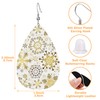 NITAHHHY Teardrop Dangle Earrings Faux Leather Fashion Earrings Women Jewelry