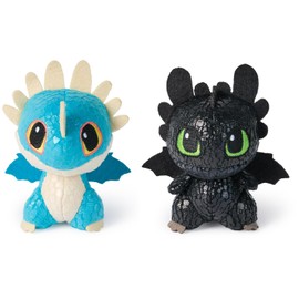Universal Pictures How to Train Your Dragon Mini Plushies, Toothless & Deadly Nadder 2-Pack, 3” Dragon Stuffed Animals, Kids Toys for Boys Ages 4 & Up