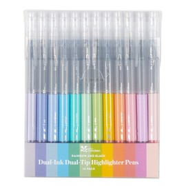 Erin Condren Dual-Ink + Dual-Tip Markers 12-Pack Highlighter Pens. Write, Highlight, Color-Code & More. Perfect for Work and School, 12 Barrels, 13 Total Colors