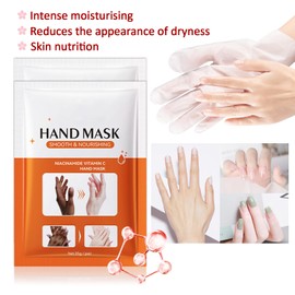 PPPanYiDi Hand Masks Moisturizing Gloves,6 Pairs Hydrating Hand Peel Masks Gift Set for Dry Cracked Hands Care,Long-lasting and Non-greasy Hand Moisturizer Gloves for Women E
