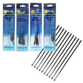 Dapetz ® 80pc Scroll Saw Blades 20pc of Each 20, 14, 21 and 24 Teeth tpi Pin Ended Pinned Scroll Saw Blades for Sawing Wood/Plastic/Foam/Soft Metals 130mm Long