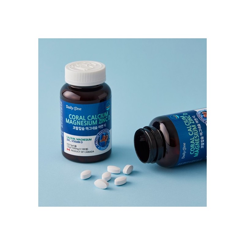 Daily One Coral Calcium Magnesium Zinc D 1,500mg x 100