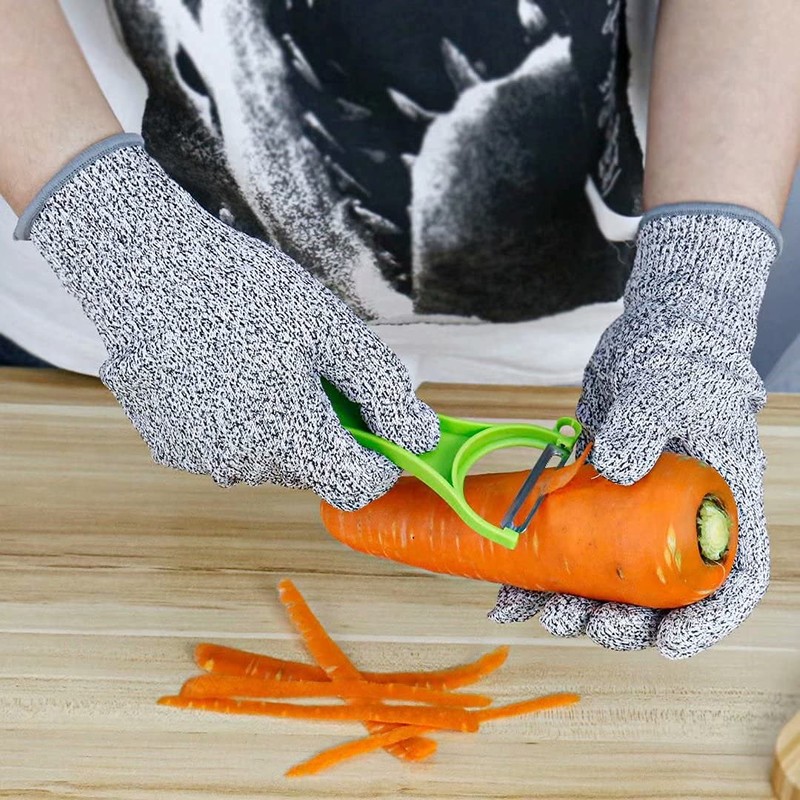 RUFCRIL 3 Pairs Cut Resistant Gloves Food Grade, LEVEL 5