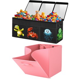 YOHOOLYO Extra Large Toy Box 155L Toy Box for Boys Girls and Toy Box Chest and Play Mat 51.2"