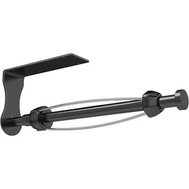 SetSail Paper Towel Holder, Single Hand Operable Paper Towel Holder Under Cabinet with Adjustable Damper Easy Tear Wall Mount Self-Adhesive or Drilled for Kitchen Bathroom, Black