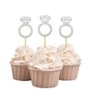 Darling Souvenir, Wedding Engagement Ring Cupcake Toppers, Party Dessert Decorations