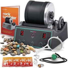 Dan&Darci Advanced Professional Rock Tumbler Kit - with Digital 9-Day Polishing Timer &...