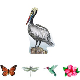 Screen Door Saver - Screen Magnets - Keep People and Pets from Running Into Screen Doors & Patch Holes with Screen Door Magnets - Made in USA - Pelican - 4.25 x 6.5 inches - 2 Pack (1 Pair)