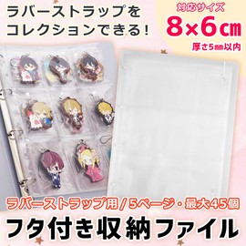 [Oshikatsu File] Rubber Strap, Key Holder, Dedicated File Storage, Storage (Clear Version)
