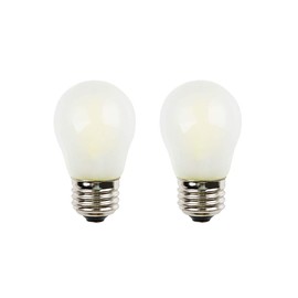 OPALRAY A15 Style Mini Globe Bulb, Frosted Glass Housing, Cool White Bright Light(6000K), 4W 400Lm, E26 Common Base, 40W Incandescent Replacement, 2-Pack