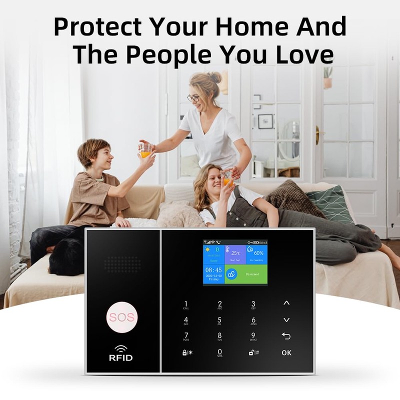 YBJ Alarm System for Home Security |16-Piece Kit – Home