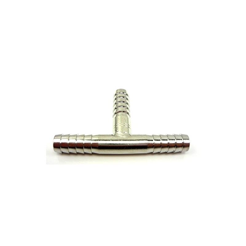 1/4" Stainless Steel Tee Barb 3 Way Co2 Splitter T