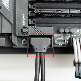 LINKUP - Adaptador interno USB 3.2 Gen 2 (USB 3.1) de 20 pines de la placa base macho a hembra de 10 Gbps para puertos USB-A de PC - Tipo exterior - Negro 24 cm