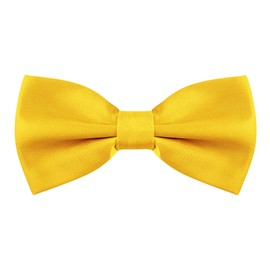 Allegra K Men's Bowtie Solid Tuxedo Pre-Tied Adjustable Strap Bow Ties, Yellow Gold