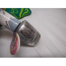 OPI Nail Lacquer NL P19 Silver Canvas Radiant Sparkle Polish Color Paints