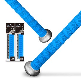 ALIEN PROS Bat Grip Tape for Baseball 1.1 MM (2 Pack, Blue) - Precut and Pro Quality Bat Tape - Wrap Your Bat for an Epic Home Run - Replacement for Old Baseball bat Grip