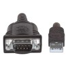 Convertidor USB a Serie RS232 DB9 45cm Negro Manhattan 205153