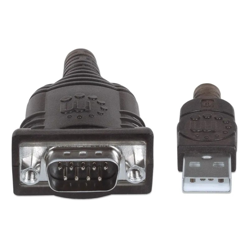 Convertidor USB a Serie RS232 DB9 45cm Negro Manhattan 205153