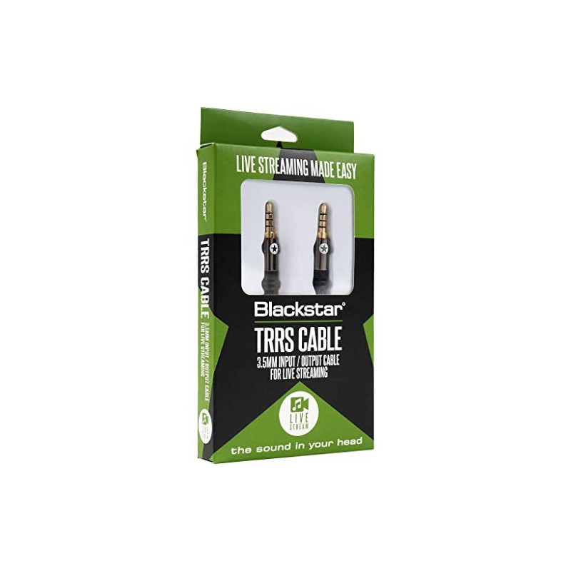 Blackstar TRRS 3.5mm Jack Cable 1.8m Auxiliary Stereo Aux Cable