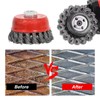 4pcs Wire Brush Angle Grinder Twist Knot Wire Brush Set