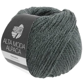 LANA GROSSA Alta Moda Alpaca Chain Yarn Made of Alpaca (Baby), Hand Knitting Yarn Made of 90% Alpaca (Baby), 5% Virgin Wool (Merino) and 5% Polyamide, 50 g Wool for Knitting and Crocheting, 140 m Yarn