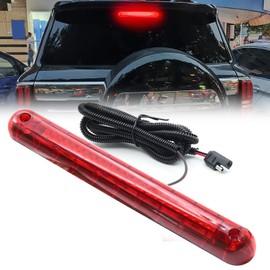 Ygmylandbb New High Mount Stop Lamp, Universal LED Brake Lamp, Waterproof, Stoplight, 24 LED, Auxiliary Braking Light, Car Taillight, Universal Use, Includes SAE Connector, DC12V, High Brightness,