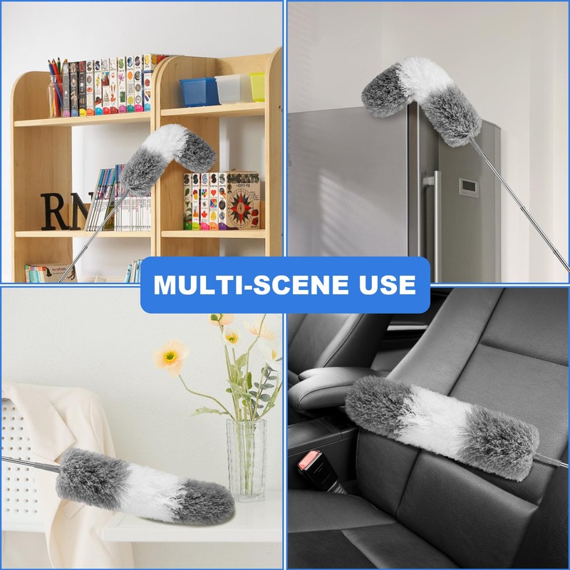 Dusters for Cleaning,Feather Duster with Extension Pole,Ceiling Fan Cleaner Duster,Duster