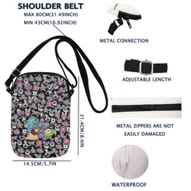 Funny Monsters Movie Gift Monsters Crossbody Bag Sulley Mike Boo Celia Boss Henry Fans Gift (BLK-Monsters CB CA)